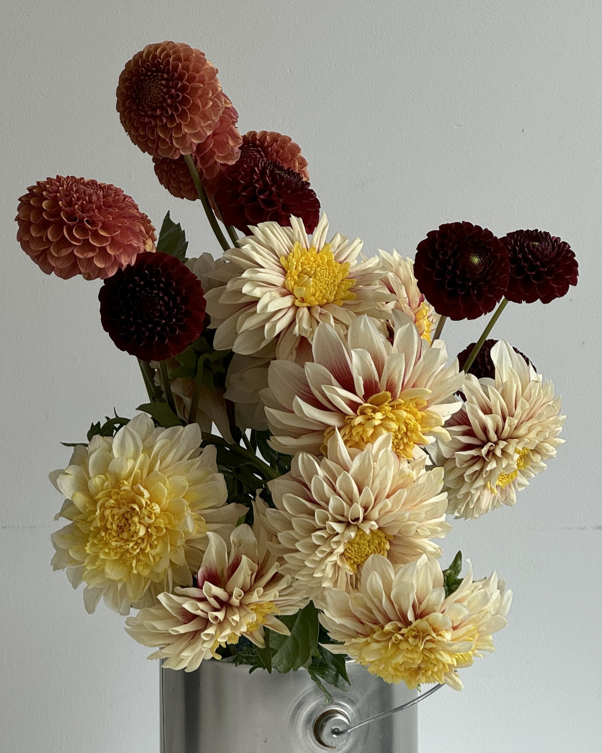 Designer dahlia bouquet arranged by a Seattle florist Modern Nature
