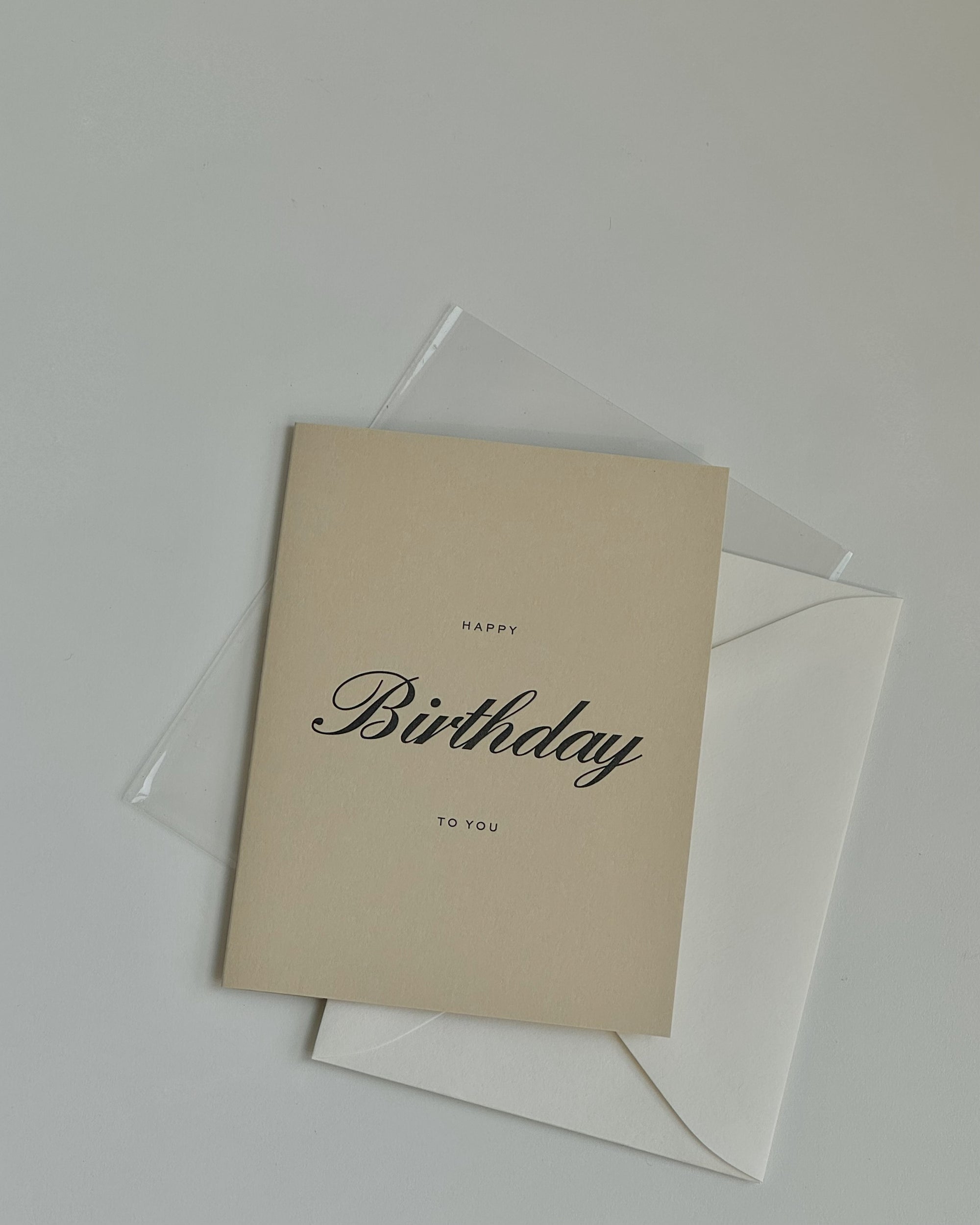 Happy Birthday to You greeting card with handwritten message, available with Seattle flower delivery.