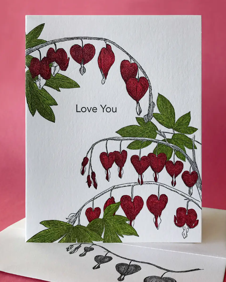 botanical card "Love you"