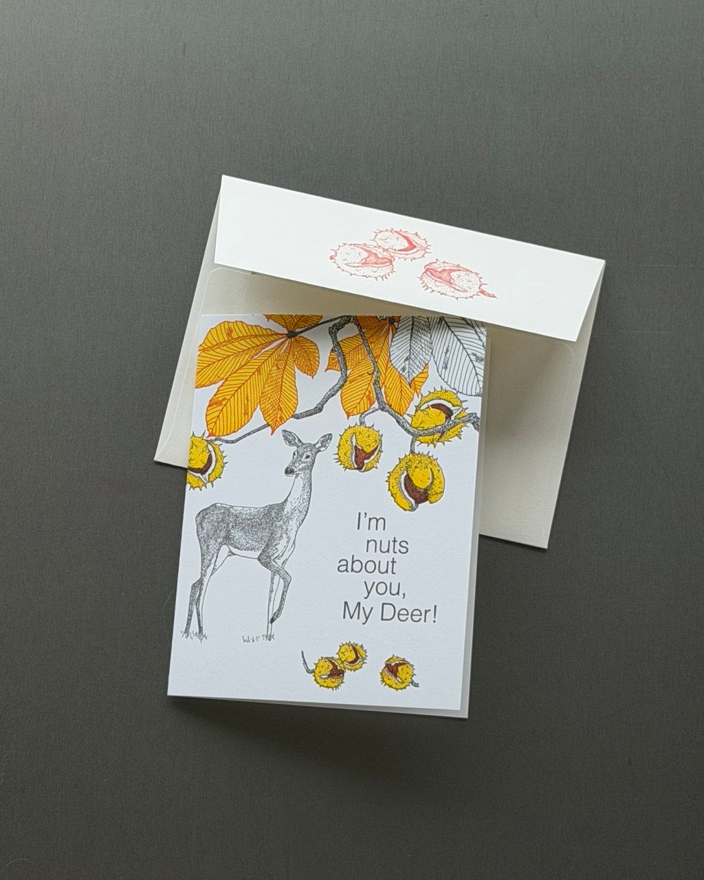 I'm nuts about you, My Deer - Greeting Card
